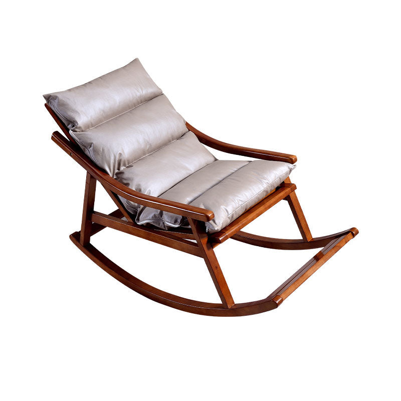 Modern Rocker Chair Solid Wood Frame Spindle Rocker Chair for Living Room Coffee-Yellow Clearhalo 'Chairs & Seating' 'furn' 'furn_rocking_chairs' 'Furniture' 'Living Room Furniture' 'Rocking Chairs' 'rocking_chairs' 6651930