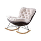 Modern Rocker Chair Metal Frame Friction Resistant Upholstered Rocker Chair