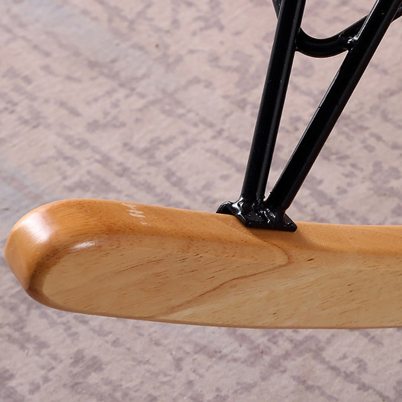 Modern Rocker Chair Metal Frame Friction Resistant Upholstered Rocker Chair