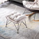 Modern Rocker Chair Metal Frame Friction Resistant Upholstered Rocker Chair