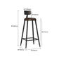 Industrial Bar Table Set 1/7 Pieces Solid Wood Rectangle Table and Stool Set Clearhalo 'Bar Furniture' 'furn' 'furn_home_bar_bar_sets' 'Furniture' 'Home Bars & Bar Sets' 'home_bar_bar_sets' 'Kitchen & Dining Furniture' 6652030