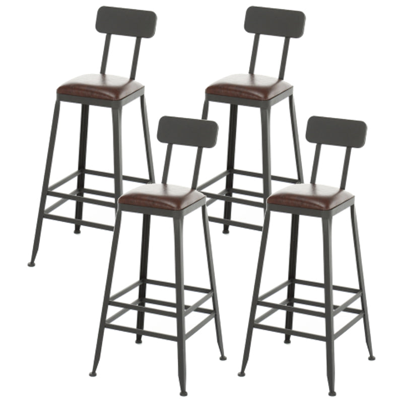 Contemporary Solid Wood Bar Set 1/4/5/9 Pieces Rectangle Pub Dining Set for Indoor Black-Brown 30"H Stools (Set of 4) Clearhalo 'Bar Furniture' 'furn' 'furn_home_bar_bar_sets' 'Furniture' 'Home Bars & Bar Sets' 'home_bar_bar_sets' 'Kitchen & Dining Furniture' 6652063