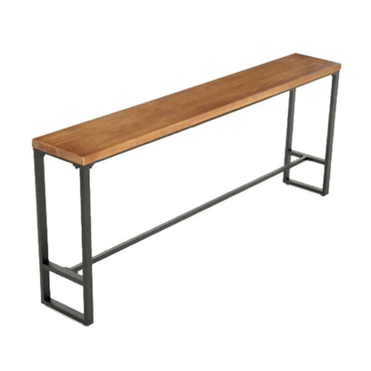 Contemporary Solid Wood Bar Set 1/4/5/9 Pieces Rectangle Pub Dining Set for Indoor Brown 118"L x 16"W Clearhalo 'Bar Furniture' 'furn' 'furn_home_bar_bar_sets' 'Furniture' 'Home Bars & Bar Sets' 'home_bar_bar_sets' 'Kitchen & Dining Furniture' 6652069