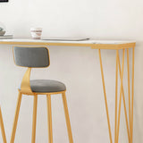 Faux Marble Pub Dining Set 1/4 Pieces Counter Height Pub Set