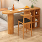 Contemporary Bar Set 1/2 Pieces Solid Wood Pub table with Upholstered Stools