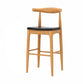 Contemporary Bar Set 1/2 Pieces Solid Wood Pub table with Upholstered Stools