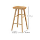 Contemporary Bar Set 1/2 Pieces Solid Wood Pub table with Upholstered Stools