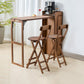 Contemporary Bar Table Set 1/2/3 Pieces Counter Height Pub Set 3 Pieces: Nature Table , 2 Natural Bar Stools Clearhalo 'Bar Furniture' 'furn' 'furn_home_bar_bar_sets' 'Furniture' 'Home Bars & Bar Sets' 'home_bar_bar_sets' 'Kitchen & Dining Furniture' 6652165