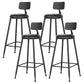 Industrial Bar Table Set 1/4/6/11 Pieces Solid Wood Pub Dining Set for Indoor Black 30"H Stools (Set of 4) Clearhalo 'Bar Furniture' 'furn' 'furn_home_bar_bar_sets' 'Furniture' 'Home Bars & Bar Sets' 'home_bar_bar_sets' 'Kitchen & Dining Furniture' 6652183