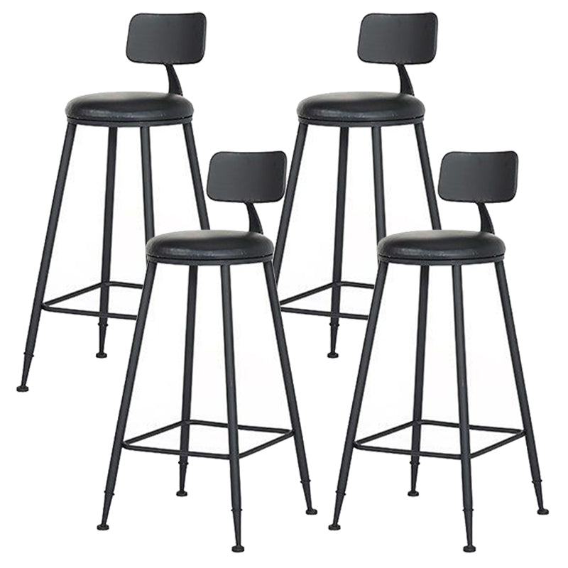 Industrial Bar Table Set 1/4/6/11 Pieces Solid Wood Pub Dining Set for Indoor Black 30"H Stools (Set of 4) Clearhalo 'Bar Furniture' 'furn' 'furn_home_bar_bar_sets' 'Furniture' 'Home Bars & Bar Sets' 'home_bar_bar_sets' 'Kitchen & Dining Furniture' 6652183