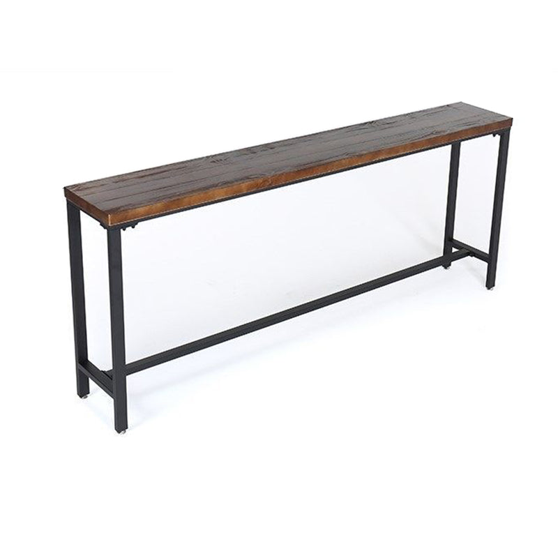 Industrial Bar Table Set 1/4/6/11 Pieces Solid Wood Pub Dining Set for Indoor Brown 118"L x 16"W Clearhalo 'Bar Furniture' 'furn' 'furn_home_bar_bar_sets' 'Furniture' 'Home Bars & Bar Sets' 'home_bar_bar_sets' 'Kitchen & Dining Furniture' 6652188