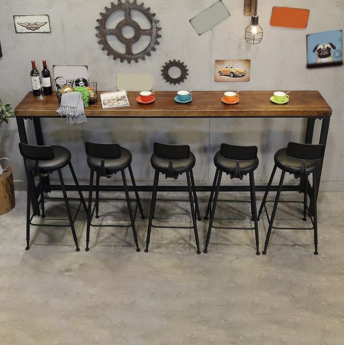 Industrial Bar Table Set 1/4/6/11 Pieces Solid Wood Pub Dining Set for Indoor Clearhalo 'Bar Furniture' 'furn' 'furn_home_bar_bar_sets' 'Furniture' 'Home Bars & Bar Sets' 'home_bar_bar_sets' 'Kitchen & Dining Furniture' 6652194