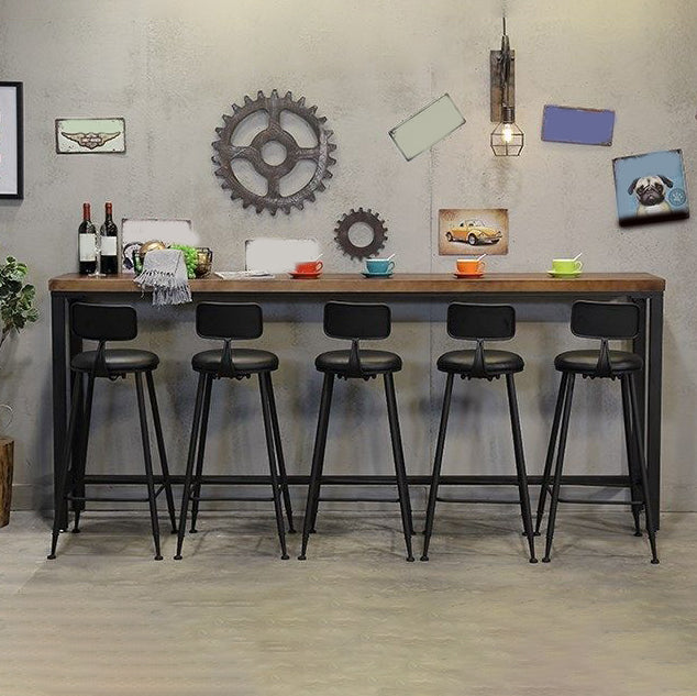 Industrial Bar Table Set 1/4/6/11 Pieces Solid Wood Pub Dining Set for Indoor Clearhalo 'Bar Furniture' 'furn' 'furn_home_bar_bar_sets' 'Furniture' 'Home Bars & Bar Sets' 'home_bar_bar_sets' 'Kitchen & Dining Furniture' 6652195