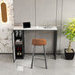 Set tavolo da bar moderno Tavolo da bar rettangolare in pietra da 1/2/3 pezzi con sgabelli imbottiti