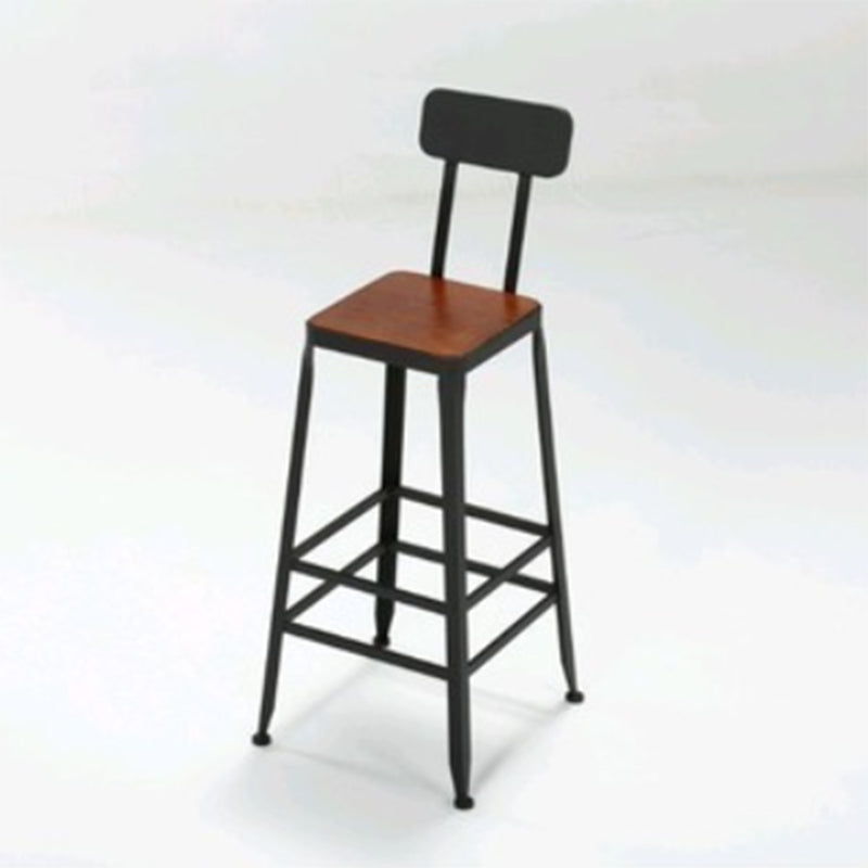 Juego de mesa de bar industrial, juego de mesa y taburete rectangulares de madera maciza de 1/4 piezas
