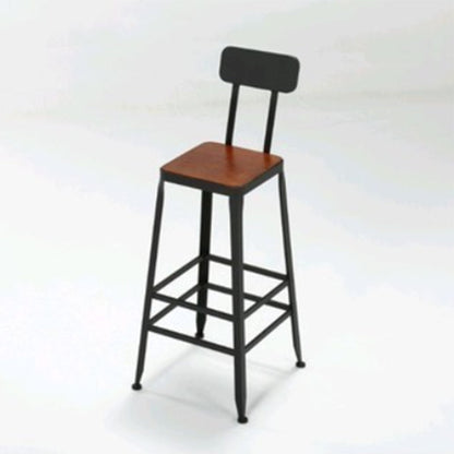 Juego de mesa de bar industrial, juego de mesa y taburete rectangulares de madera maciza de 1/4 piezas