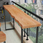 Juego de mesa de bar industrial, juego de mesa y taburete rectangulares de madera maciza de 1/4 piezas