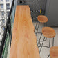 Juego de mesa de bar industrial, juego de mesa y taburete rectangulares de madera maciza de 1/4 piezas