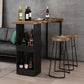 Ensemble de Table de Bar de Style industriel, ensemble de Table et tabouret rectangulaires en bois massif, 1/3 pièces