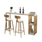 Contemporary Style Bar Table Set 1/3 Pieces Stone Bar table with Upholstered Stools 3 Pieces: 1 White Gold Table, 2 Gold Stools Clearhalo 'Bar Furniture' 'furn' 'furn_home_bar_bar_sets' 'Furniture' 'Home Bars & Bar Sets' 'home_bar_bar_sets' 'Kitchen & Dining Furniture' 6652397