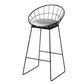 Contemporary Style Bar Table Set 1/3 Pieces Stone Bar table with Upholstered Stools Grey 30"H Stool (Single) Clearhalo 'Bar Furniture' 'furn' 'furn_home_bar_bar_sets' 'Furniture' 'Home Bars & Bar Sets' 'home_bar_bar_sets' 'Kitchen & Dining Furniture' 6652402