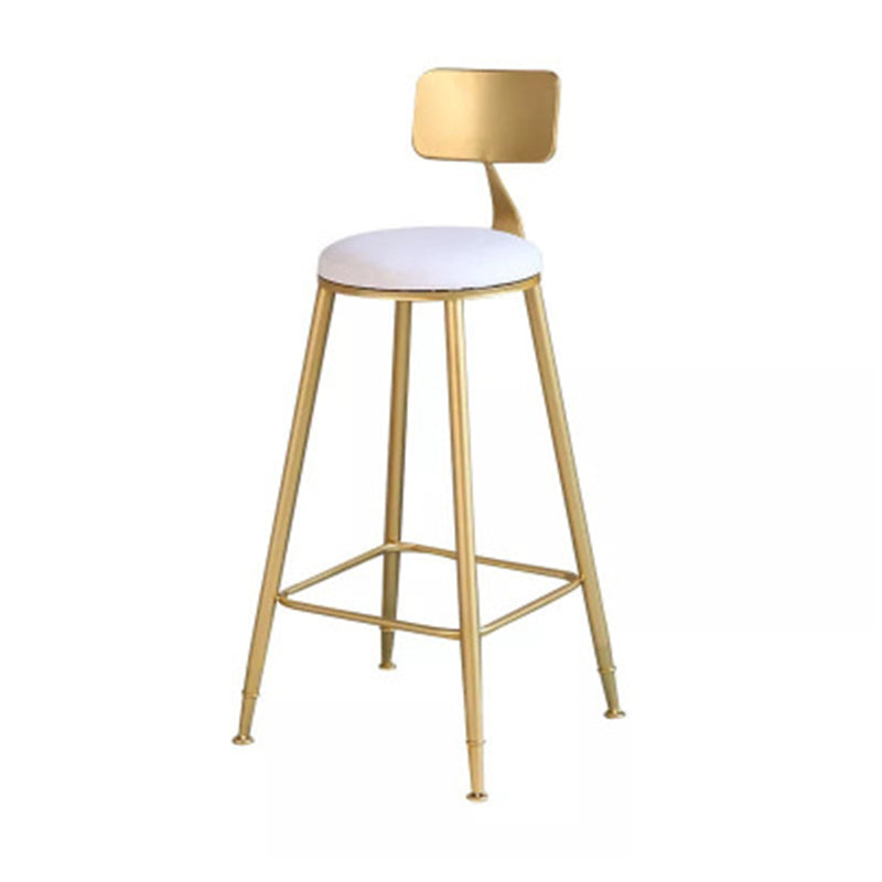 Contemporary Style Bar Table Set 1/3 Pieces Stone Bar table with Upholstered Stools Gold 30"H Stool (Single) Clearhalo 'Bar Furniture' 'furn' 'furn_home_bar_bar_sets' 'Furniture' 'Home Bars & Bar Sets' 'home_bar_bar_sets' 'Kitchen & Dining Furniture' 6652406