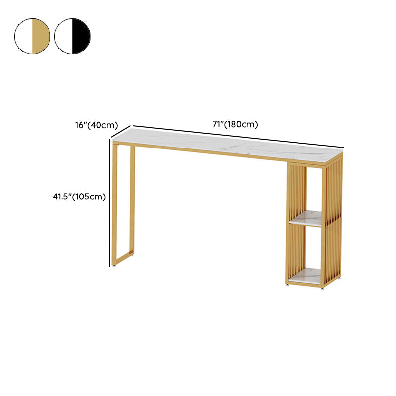 Contemporary Style Bar Table Set 1/3 Pieces Stone Bar table with Upholstered Stools Clearhalo 'Bar Furniture' 'furn' 'furn_home_bar_bar_sets' 'Furniture' 'Home Bars & Bar Sets' 'home_bar_bar_sets' 'Kitchen & Dining Furniture' 6652415