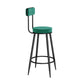Modern Style Bar Table Set 1/3 Pieces Stone Bar table with Upholstered Stools Green 30"H Stool (Single) Clearhalo 'Bar Furniture' 'furn' 'furn_home_bar_bar_sets' 'Furniture' 'Home Bars & Bar Sets' 'home_bar_bar_sets' 'Kitchen & Dining Furniture' 6652421
