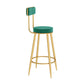 Modern Style Bar Table Set 1/3 Pieces Stone Bar table with Upholstered Stools Gold Green 29.5"H Stool (Single) Clearhalo 'Bar Furniture' 'furn' 'furn_home_bar_bar_sets' 'Furniture' 'Home Bars & Bar Sets' 'home_bar_bar_sets' 'Kitchen & Dining Furniture' 6652427