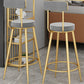 Modern Style Bar Table Set 1/3 Pieces Stone Bar table with Upholstered Stools Clearhalo 'Bar Furniture' 'furn' 'furn_home_bar_bar_sets' 'Furniture' 'Home Bars & Bar Sets' 'home_bar_bar_sets' 'Kitchen & Dining Furniture' 6652430