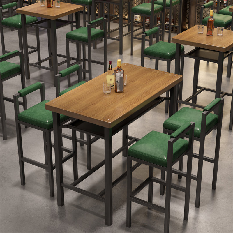 Ensemble de Table de Bar moderne 1/2/5 pièces, Table de comptoir en bois de pin avec tabourets hauts