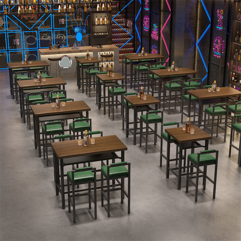 Ensemble de Table de Bar moderne 1/2/5 pièces, Table de comptoir en bois de pin avec tabourets hauts