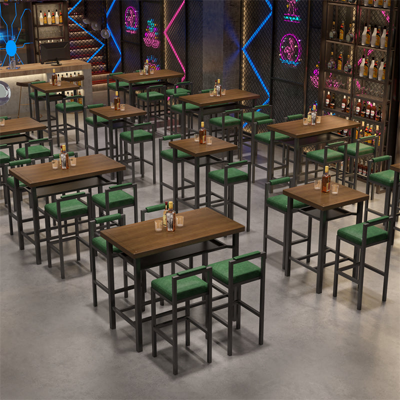 Ensemble de Table de Bar moderne 1/2/5 pièces, Table de comptoir en bois de pin avec tabourets hauts