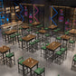 Ensemble de Table de Bar moderne 1/2/5 pièces, Table de comptoir en bois de pin avec tabourets hauts