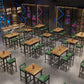 Ensemble de Table de Bar moderne 1/2/5 pièces, Table de comptoir en bois de pin avec tabourets hauts
