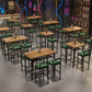 Ensemble de Table de Bar moderne 1/2/5 pièces, Table de comptoir en bois de pin avec tabourets hauts