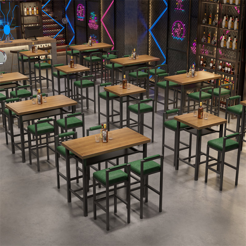 Ensemble de Table de Bar moderne 1/2/5 pièces, Table de comptoir en bois de pin avec tabourets hauts
