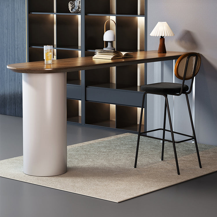 Industrial 1/2 Pieces Bar Table Set Rectangle Pine Wood Counter Table with High Stools Clearhalo 'Bar Furniture' 'furn' 'furn_home_bar_bar_sets' 'Furniture' 'Home Bars & Bar Sets' 'home_bar_bar_sets' 'Kitchen & Dining Furniture' 6652521