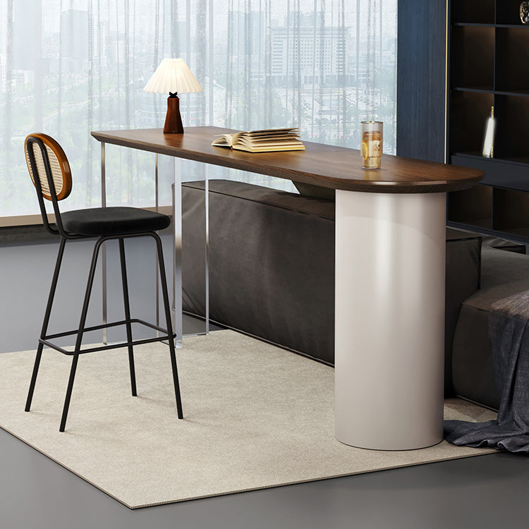 Industrial 1/2 Pieces Bar Table Set Rectangle Pine Wood Counter Table with High Stools Clearhalo 'Bar Furniture' 'furn' 'furn_home_bar_bar_sets' 'Furniture' 'Home Bars & Bar Sets' 'home_bar_bar_sets' 'Kitchen & Dining Furniture' 6652522