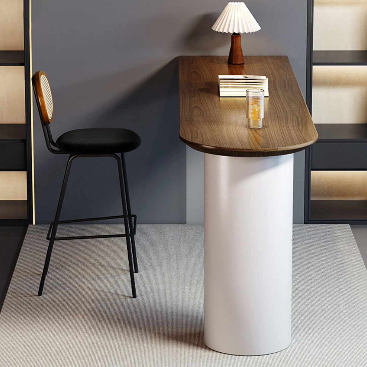 Industrial 1/2 Pieces Bar Table Set Rectangle Pine Wood Counter Table with High Stools Clearhalo 'Bar Furniture' 'furn' 'furn_home_bar_bar_sets' 'Furniture' 'Home Bars & Bar Sets' 'home_bar_bar_sets' 'Kitchen & Dining Furniture' 6652529