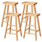 Ensemble de Table de Bar moderne 1/2/3/4 pièces, Table de comptoir rectangulaire en bois de pin avec tabourets hauts