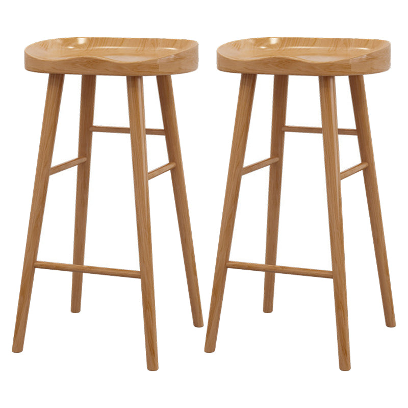 Modern Style Wood 1/6/11 Pieces Bar Table Set Rectangle Bar Table for Home Wood 30"H Stools (Set of 2) Clearhalo 'Bar Furniture' 'furn' 'furn_home_bar_bar_sets' 'Furniture' 'Home Bars & Bar Sets' 'home_bar_bar_sets' 'Kitchen & Dining Furniture' 6652558