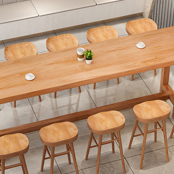 Modern Style Wood 1/6/11 Pieces Bar Table Set Rectangle Bar Table for Home Clearhalo 'Bar Furniture' 'furn' 'furn_home_bar_bar_sets' 'Furniture' 'Home Bars & Bar Sets' 'home_bar_bar_sets' 'Kitchen & Dining Furniture' 6652564