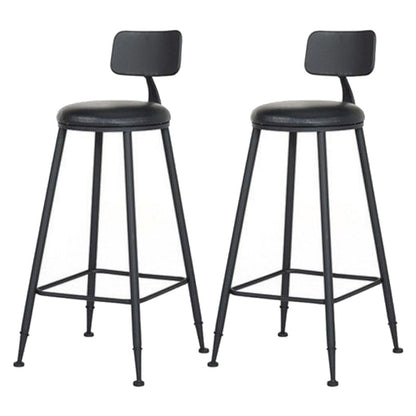 Modern 1/2/7 Pieces Bar Table Set Rectangle Pine Wood Counter Table with High Stools Black 30"H Stools (Set of 2) Clearhalo 'Bar Furniture' 'furn' 'furn_home_bar_bar_sets' 'Furniture' 'Home Bars & Bar Sets' 'home_bar_bar_sets' 'Kitchen & Dining Furniture' 6652573