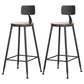 Modern 1/2/7 Pieces Bar Table Set Rectangle Pine Wood Counter Table with High Stools Brown 30"H Stools (Set of 2) Clearhalo 'Bar Furniture' 'furn' 'furn_home_bar_bar_sets' 'Furniture' 'Home Bars & Bar Sets' 'home_bar_bar_sets' 'Kitchen & Dining Furniture' 6652574