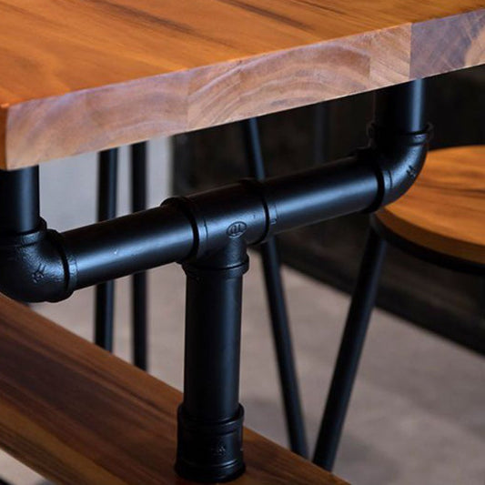 Modern 1/2/7 Pieces Bar Table Set Rectangle Pine Wood Counter Table with High Stools Clearhalo 'Bar Furniture' 'furn' 'furn_home_bar_bar_sets' 'Furniture' 'Home Bars & Bar Sets' 'home_bar_bar_sets' 'Kitchen & Dining Furniture' 6652581