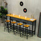 Modern Style Wood 1/2/5/9 Pieces Bar Table Set Rectangle Bar Table for Home 5 Pieces: Table, 4 Wood Stools Clearhalo 'Bar Furniture' 'furn' 'furn_home_bar_bar_sets' 'Furniture' 'Home Bars & Bar Sets' 'home_bar_bar_sets' 'Kitchen & Dining Furniture' 6652595