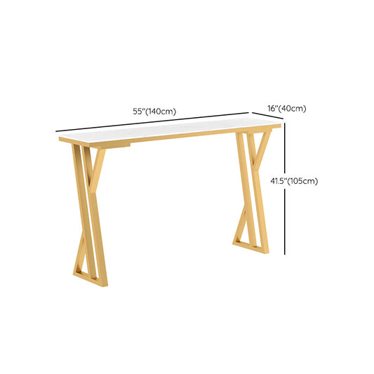 Stone Bar Table Set Glam Style Rectangle 1/2/7 Pieces Pub Table Set