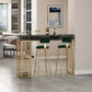 Stone Bar Table Set Glam Style Rectangle 1/3 Pieces Pub Table Set for Indoor Clearhalo 'Bar Furniture' 'furn' 'furn_home_bar_bar_sets' 'Furniture' 'Home Bars & Bar Sets' 'home_bar_bar_sets' 'Kitchen & Dining Furniture' 6652660