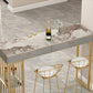 Stone Bar Table Set Glam Style Rectangle 1/3 Pieces Pub Table Set for Indoor Clearhalo 'Bar Furniture' 'furn' 'furn_home_bar_bar_sets' 'Furniture' 'Home Bars & Bar Sets' 'home_bar_bar_sets' 'Kitchen & Dining Furniture' 6652668